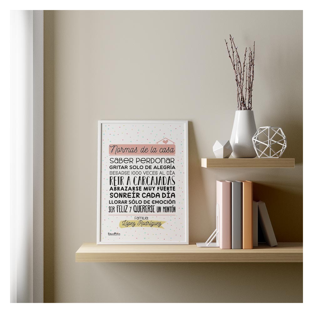 Lámina personalizada - Normas de la casa