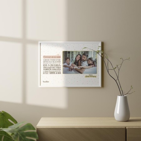 "Lámina personalizada con foto de familia y las normas de la casa" "Lámina personalizada con foto de familia y las normas de la casa"