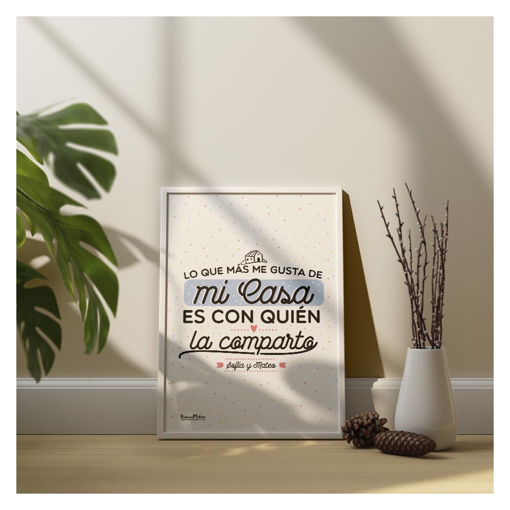 Lámina personalizada - Lo mejor de mi casa