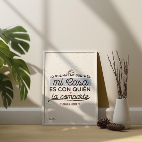 "Lámina minimalista con frase conmovedora"