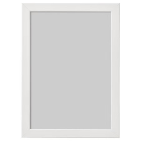 Lámina con marco de madera blanca, perfecta para decorar cualquier espacio