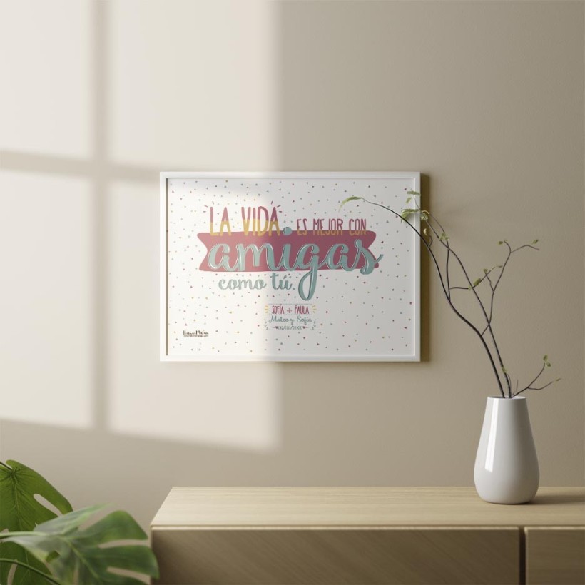 Regalo personalizado para mejores amigas con diseño elegante 2