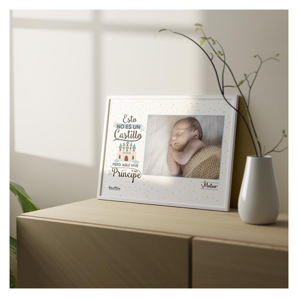 Lámina personalizada con foto - Aquí vive un príncipe