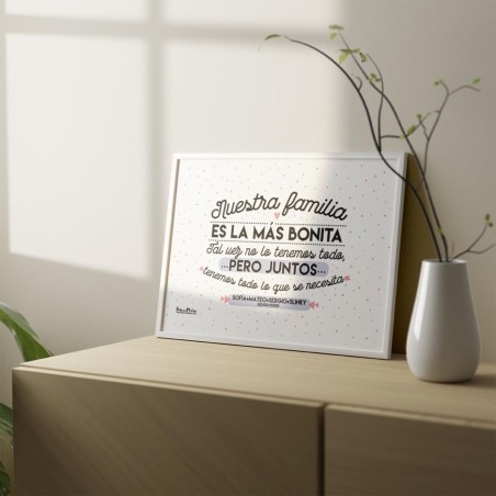 Lámina personalizada - Nuestra familia es la más bonita Lámina personalizada - Nuestra familia es la más bonita