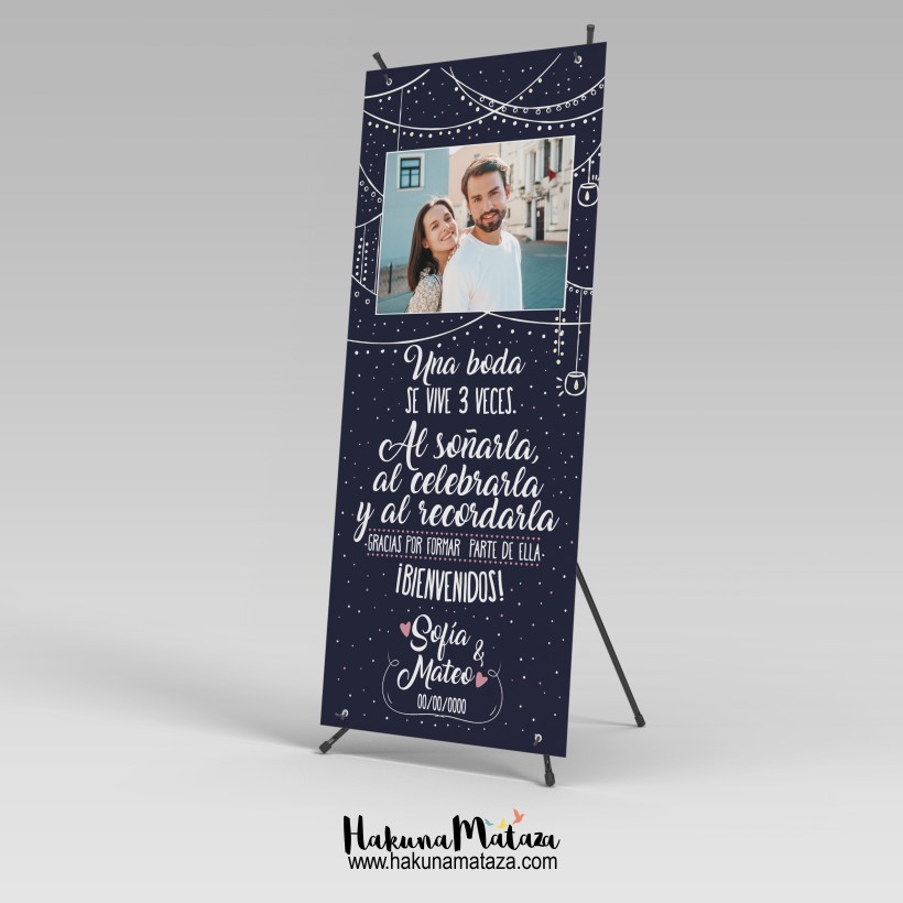 Banner con foto - Una boda se vive tres veces