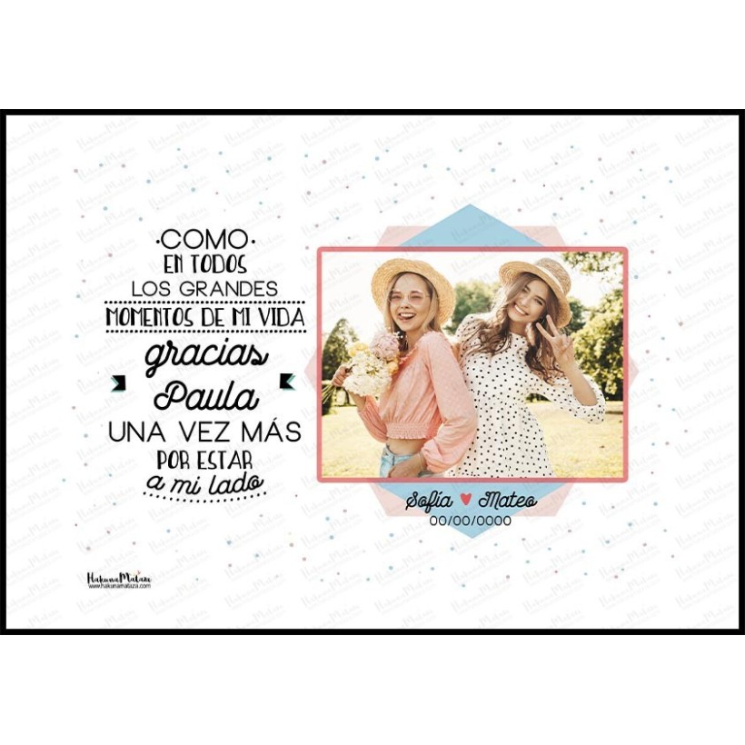 Banner premium con foto - Una boda se vive tres veces