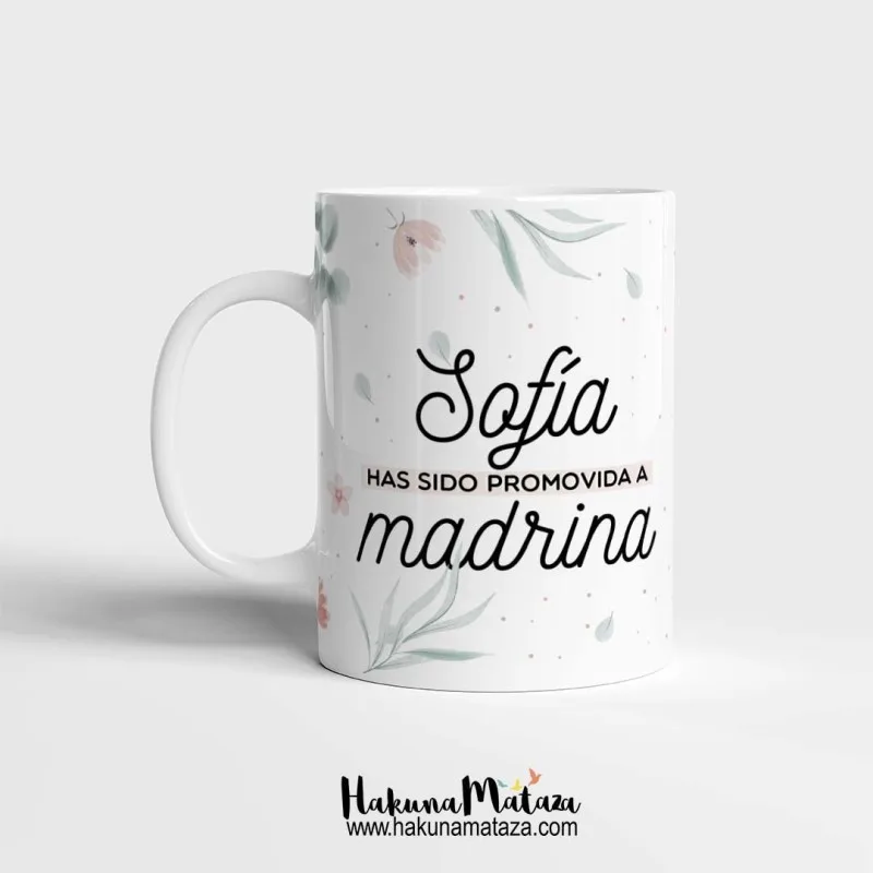 Taza personalizada - Has sido promovida a madrina - testigo | Hakuna Mataza