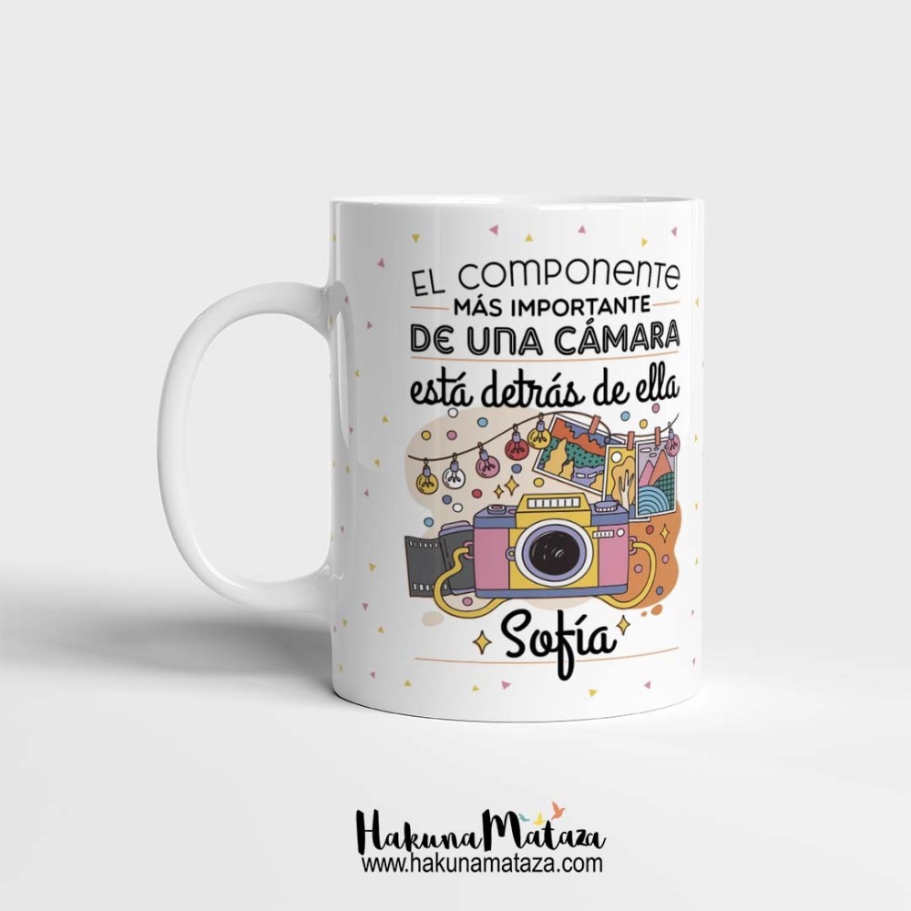 Taza de cristal personalizada con diseño