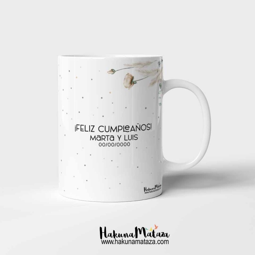 Taza personalizada - Nombre floral Taza personalizada - Nombre floral