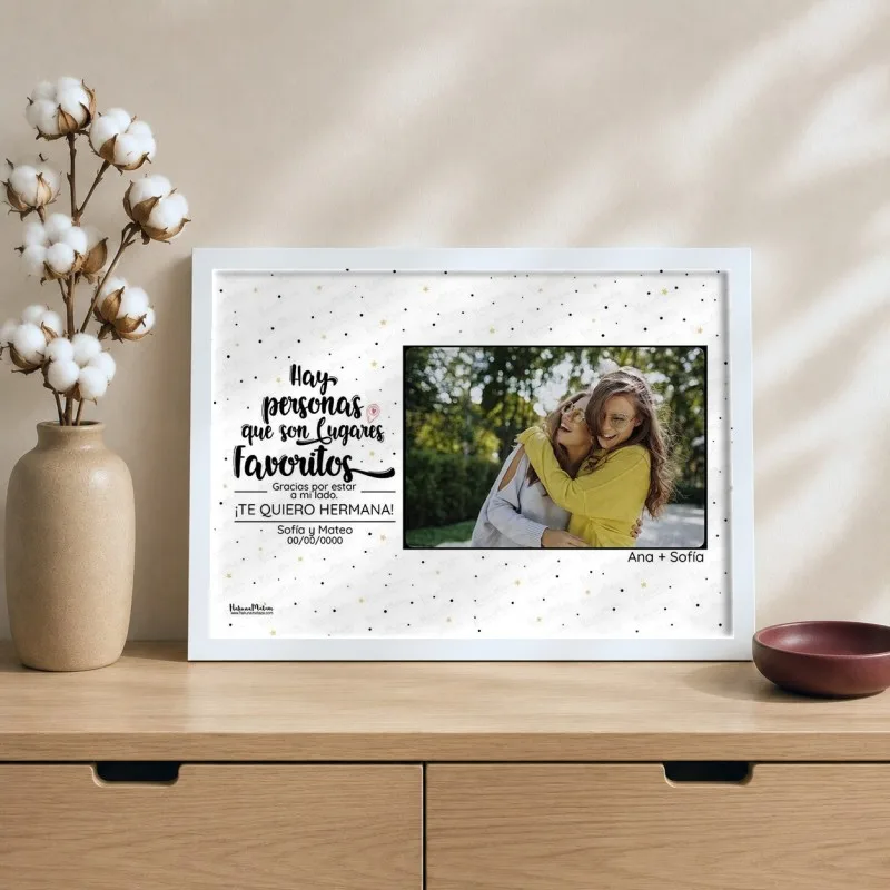 Lámina personalizada con foto - Hay personas que son lugares favoritos | Hakuna Mataza