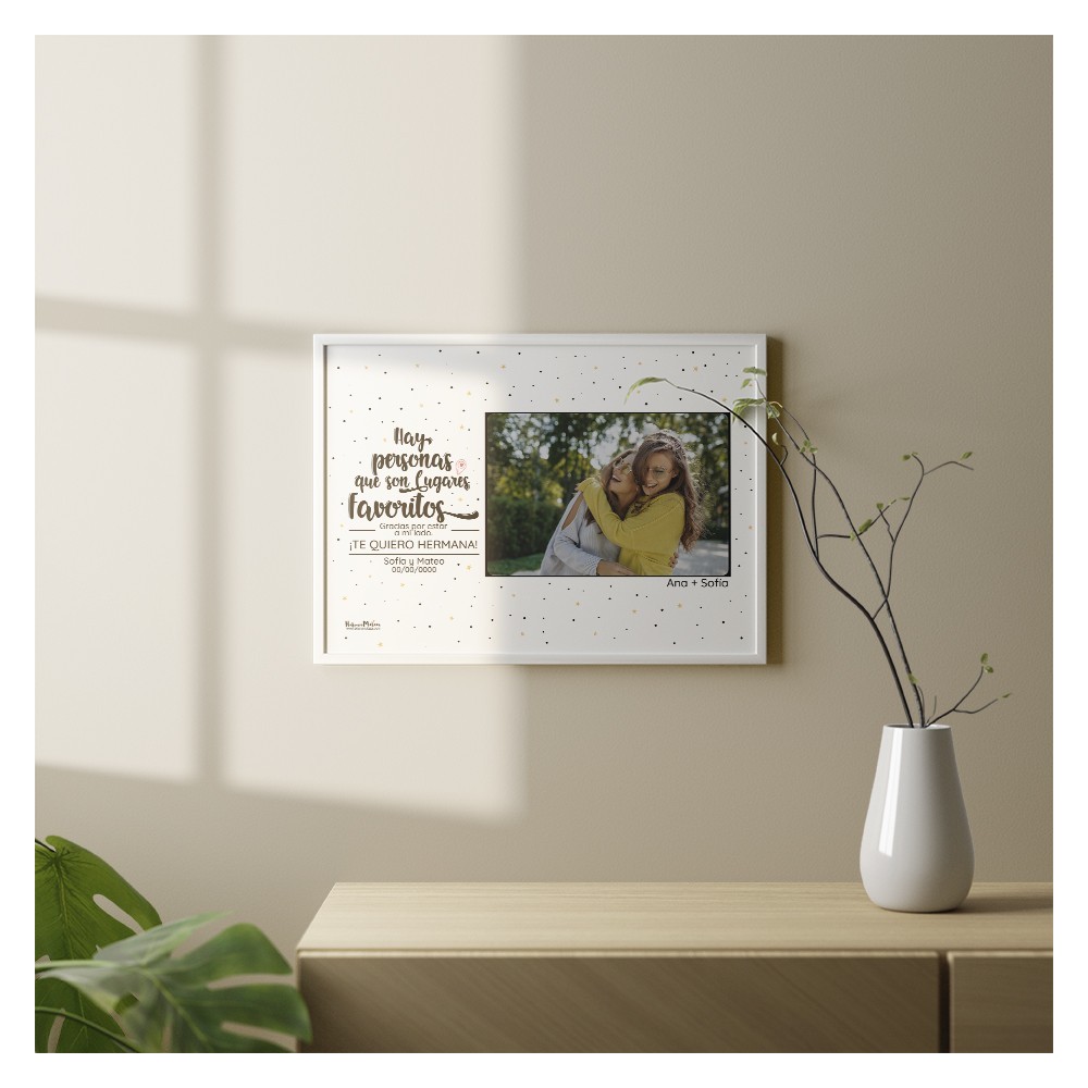 Lámina personalizada con foto - Hay personas que son lugares favoritos