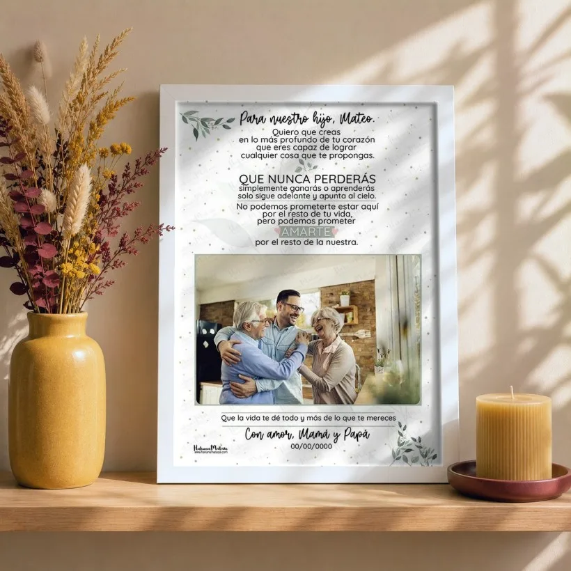 Lámina personalizada con foto - Para nuestro hijo | Hakuna Mataza
