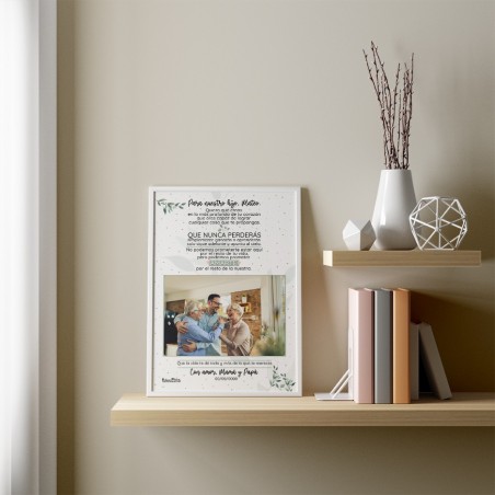 Lámina personalizada con foto - Para nuestro hijo