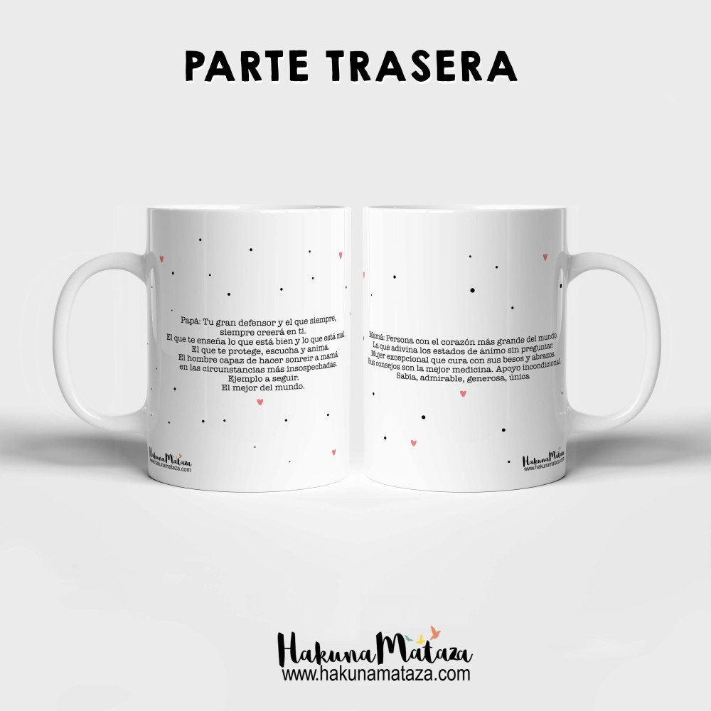 Pack de tazas personalizadas - Mamá y Papá en definición