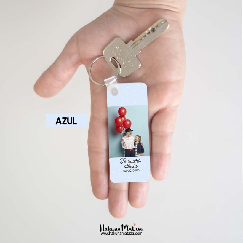 Llavero rectangular - Foto y color 2