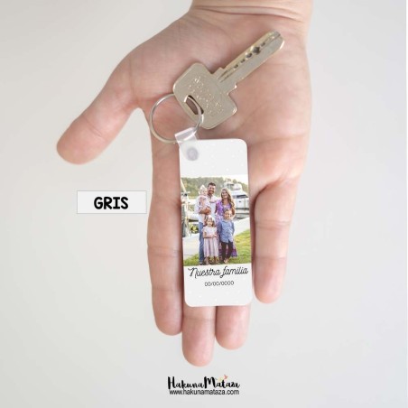 Llavero rectangular - Foto y color Llavero rectangular - Foto y color