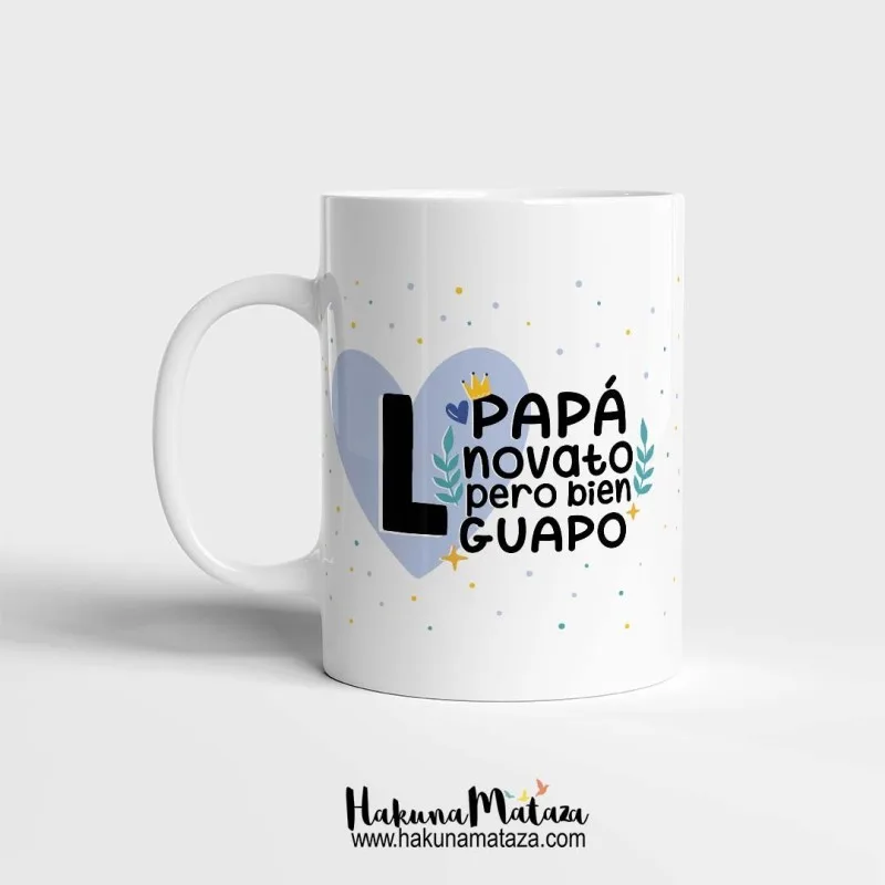 Taza personalizada - Papá novato pero bien guapo | Hakuna Mataza