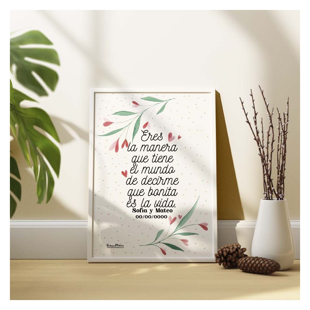 Lámina personalizada - Eres la manera que tiene el mundo