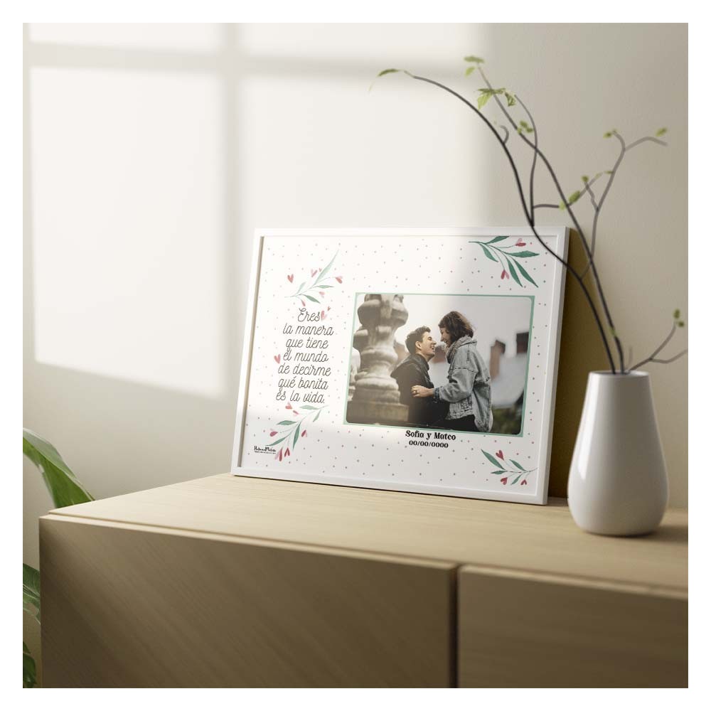 Lámina personalizada con foto - Eres la manera que tiene el mundo