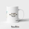 Detalle del diseño de la taza con la frase "Por los momentos vividos, por los que quedan por vivir.
