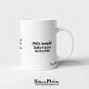 Detalle del diseño y mensaje en la taza