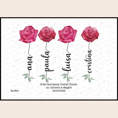 Lámina personalizada - Si fueran flores · detalle