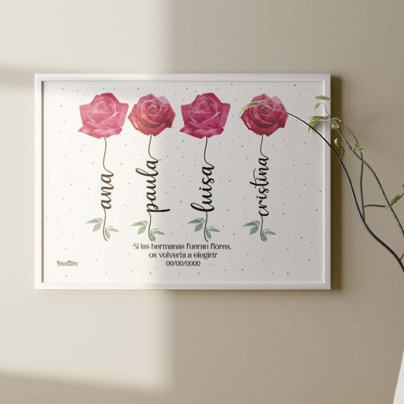 Lámina personalizada - Si fueran flores