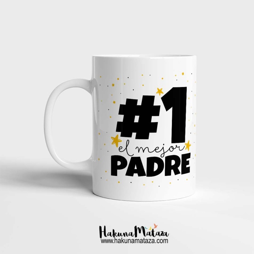 Taza "#1El mejor padre/abuelo"