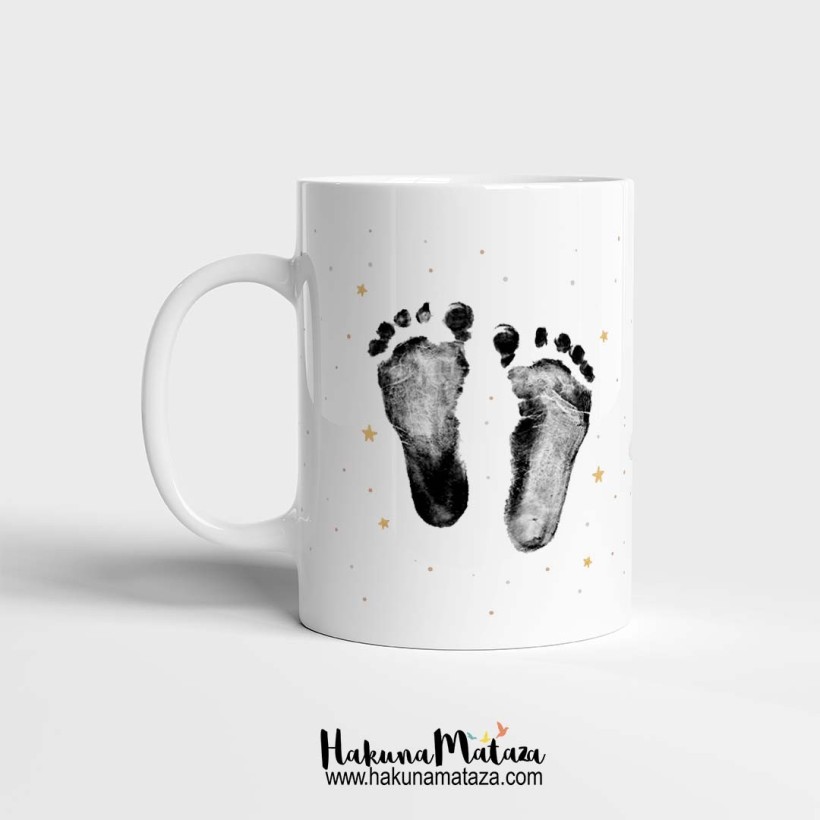 Taza con foto "Huellas de bebé"