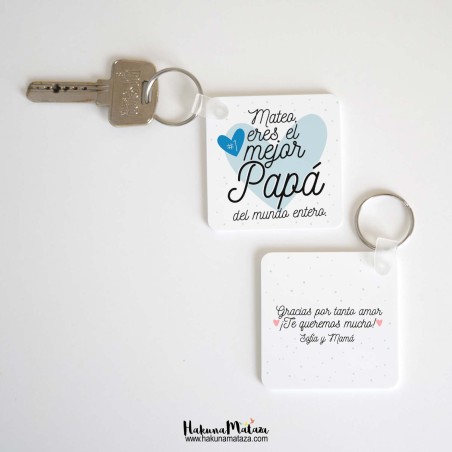 Llavero cuadrado - Eres el mejor Papá Llavero cuadrado - Eres el mejor Papá