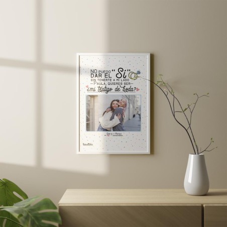 Lámina personalizada con foto - No puedo dar el sí sin tenerte a mi lado Lámina personalizada con foto - No puedo dar el sí sin tenerte a mi lado