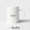 Detalle de la impresión en la taza "Tu reseña"