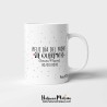 Detalle de la impresión en la taza "Como mi papá perruno/gatuno"