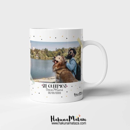 Taza personalizada con foto de un papá perruno/gatuno
