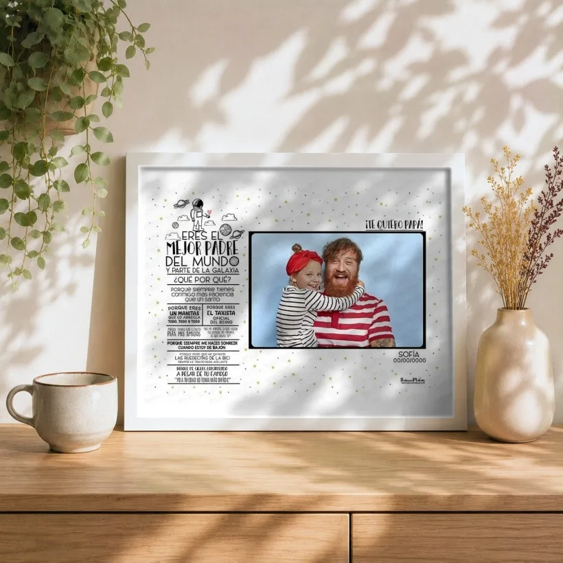 Lámina personalizada con foto - El mejor padre del mundo | Hakuna Mataza