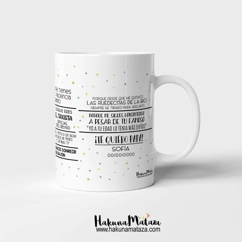 Taza personalizada - Eres el mejor padre del mundo · detalle