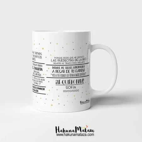 Taza personalizada - Eres el mejor padre del mundo · detalle