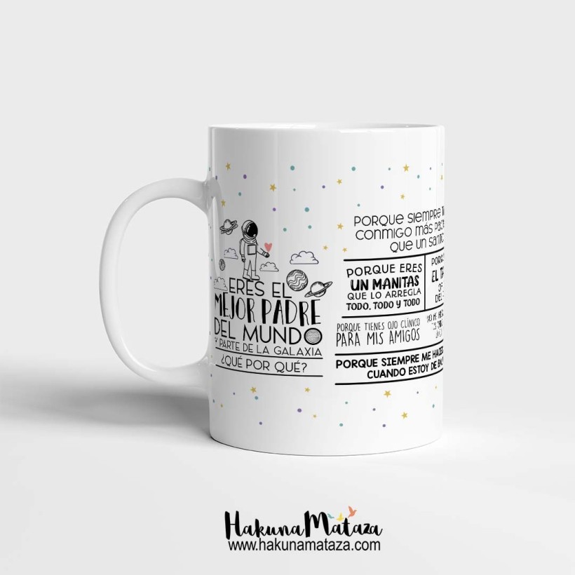 Taza "Eres el mejor padre del mundo" de alta calidad para regalar a papá.