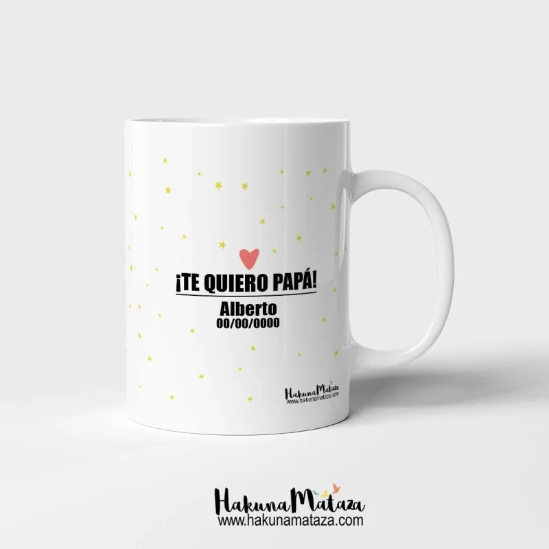Taza personalizada - El mejor padre de la galaxia · ejemplo de personalización