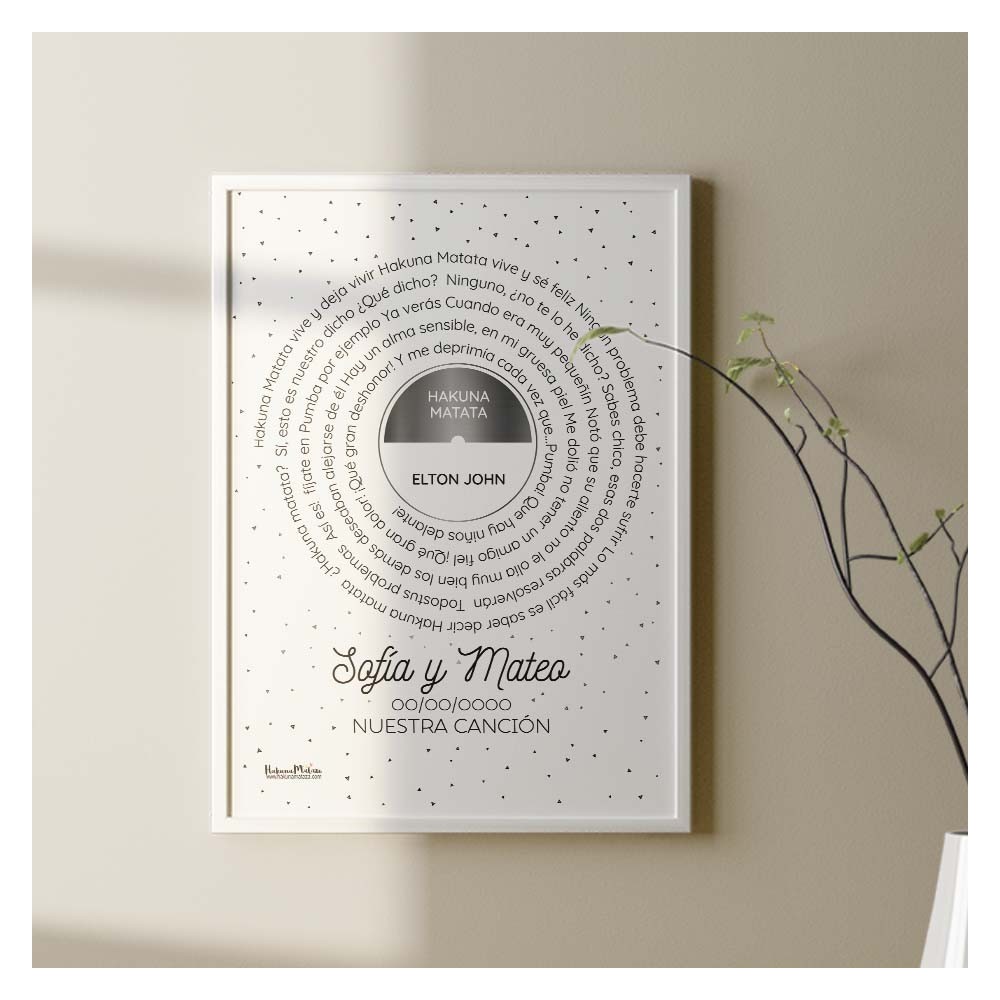 Lámina personalizada - Regala una canción