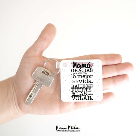 Llavero cuadrado con foto personalizado - Mamá gracias por darme lo mejor Llavero cuadrado con foto personalizado - Mamá gracias por darme lo mejor