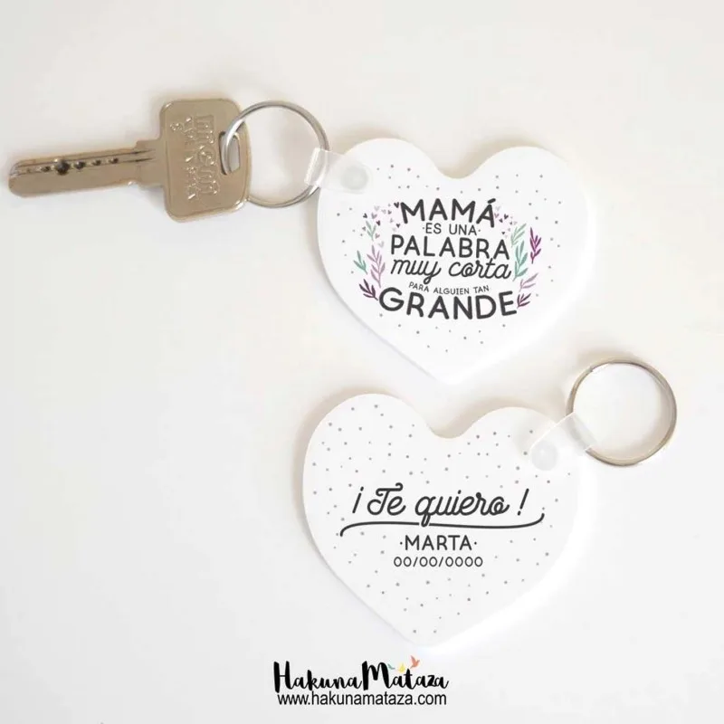Llavero corazón - Mamá una palabra tan corta | Hakuna Mataza