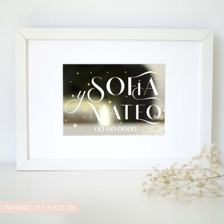 Marco espejo - Nombres con fecha Marco espejo - Nombres con fecha