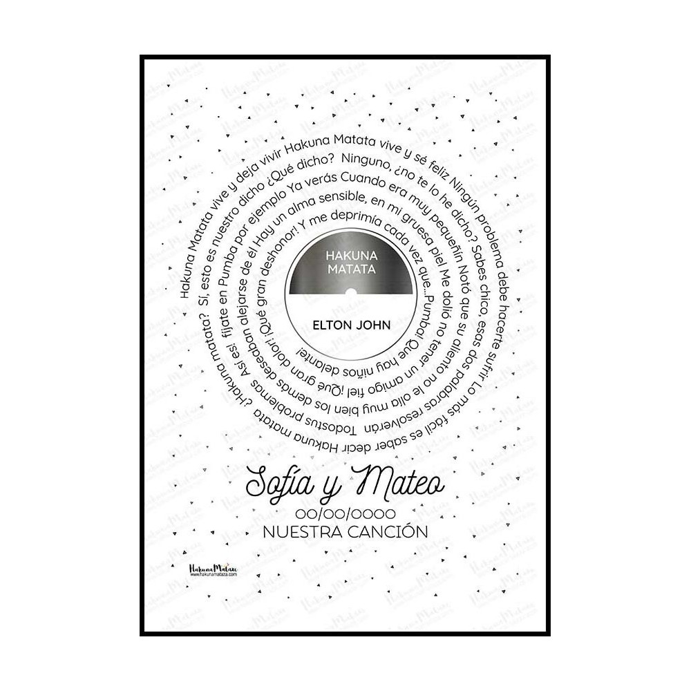 Cuadro personalizado: ¡Transforma la letra de tu canción favorita en una obra de arte única!