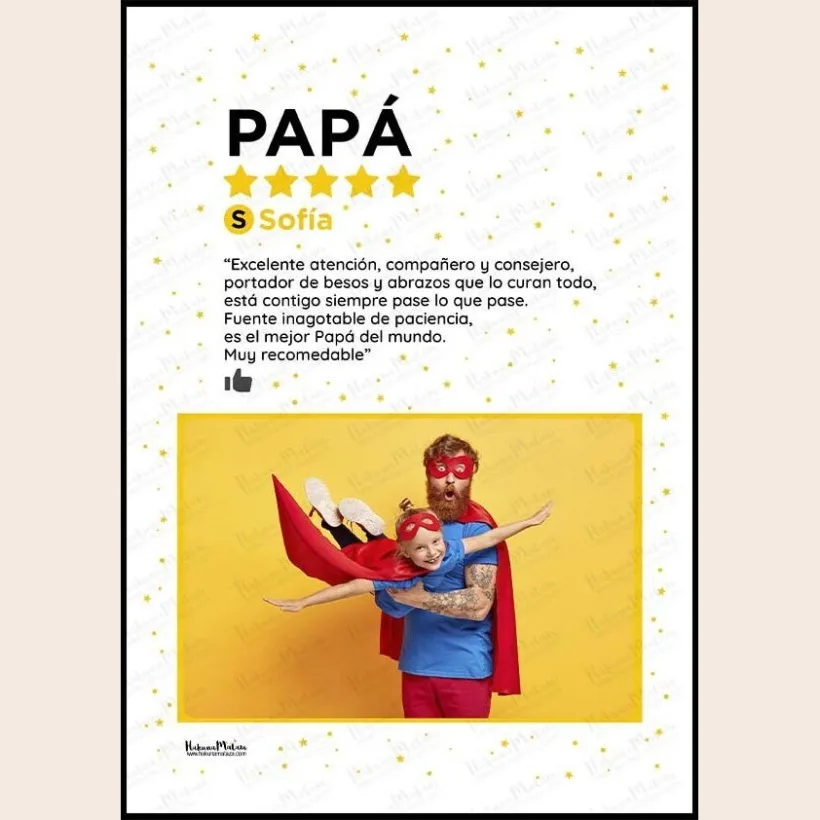 Lámina personalizada con foto personalizada - Tu reseña 2