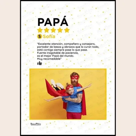 Lámina personalizada con foto personalizada - Tu reseña · detalle