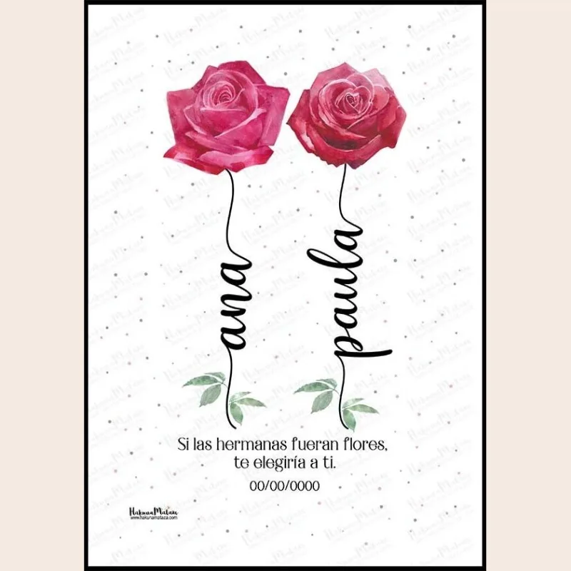 Lámina personalizada - Si fueran flores · otra vista
