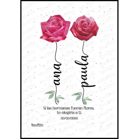 Ejemplo de lámina personalizada con dos nombres