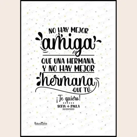 Lámina personalizada - No hay mejor compañía que tú · detalle