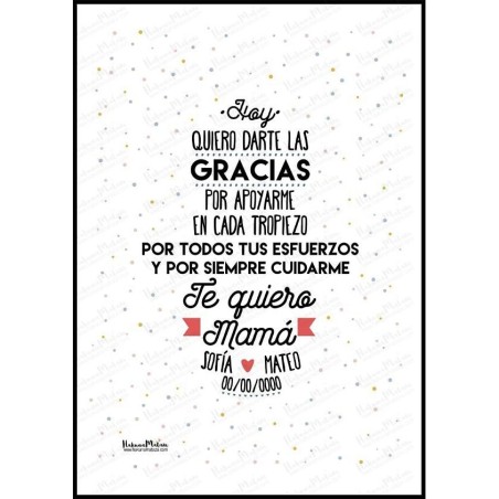 Lámina personalizada - Gracias por estar siempre a mi lado Lámina personalizada - Gracias por estar siempre a mi lado